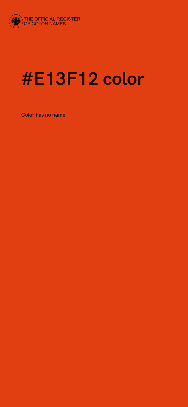 #E13F12 color image