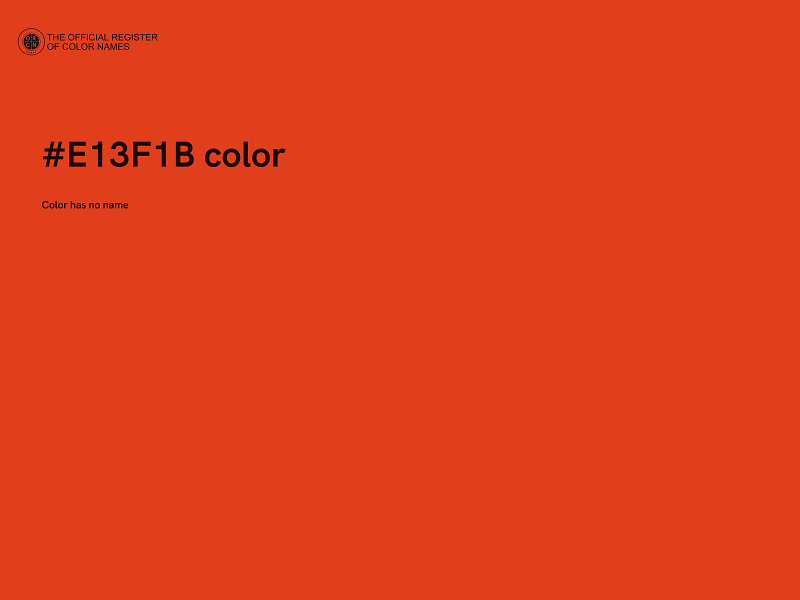 #E13F1B color image