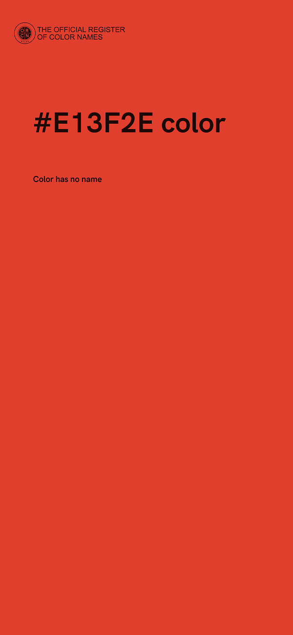 #E13F2E color image
