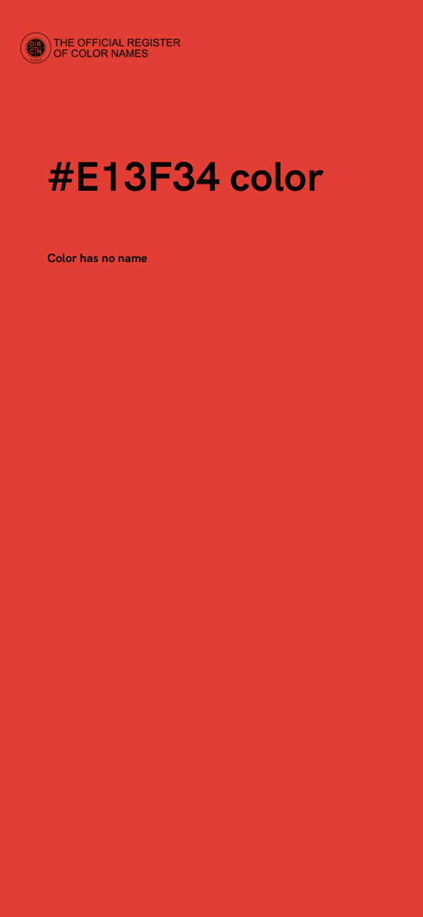 #E13F34 color image