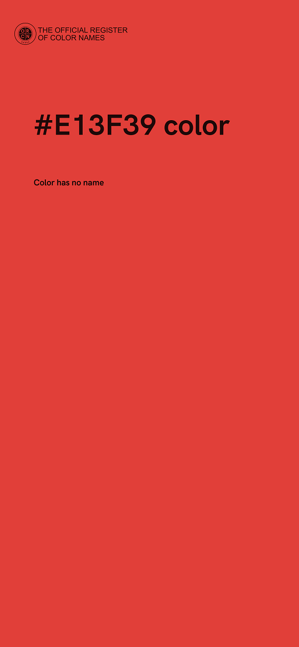 #E13F39 color image