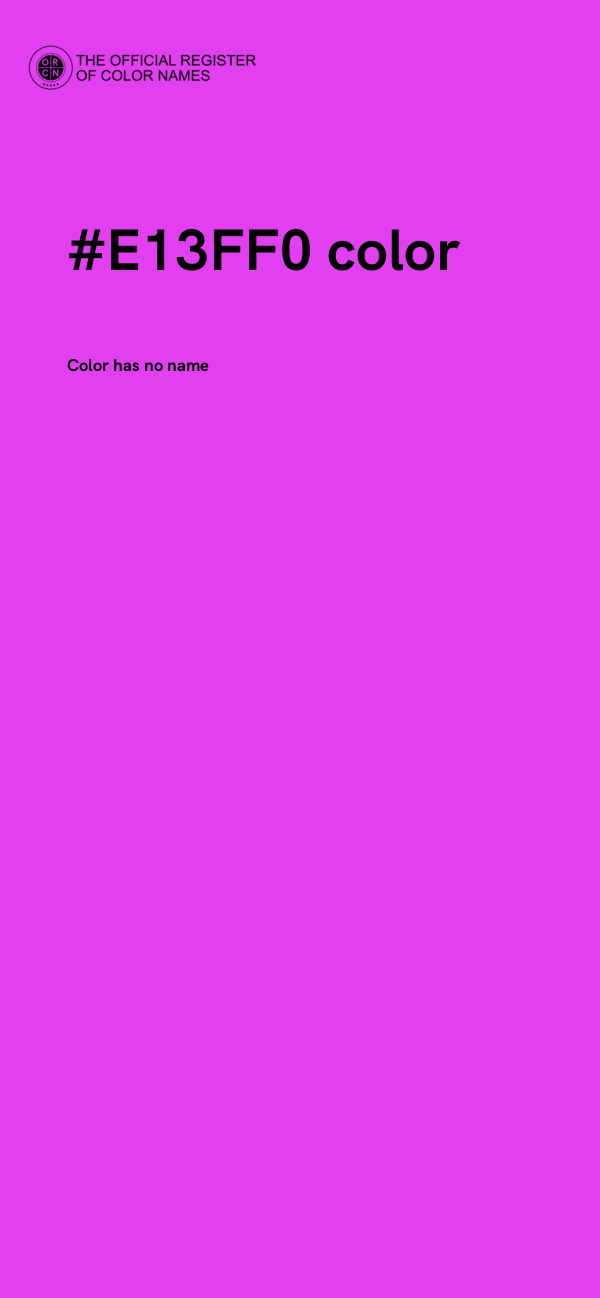 #E13FF0 color image