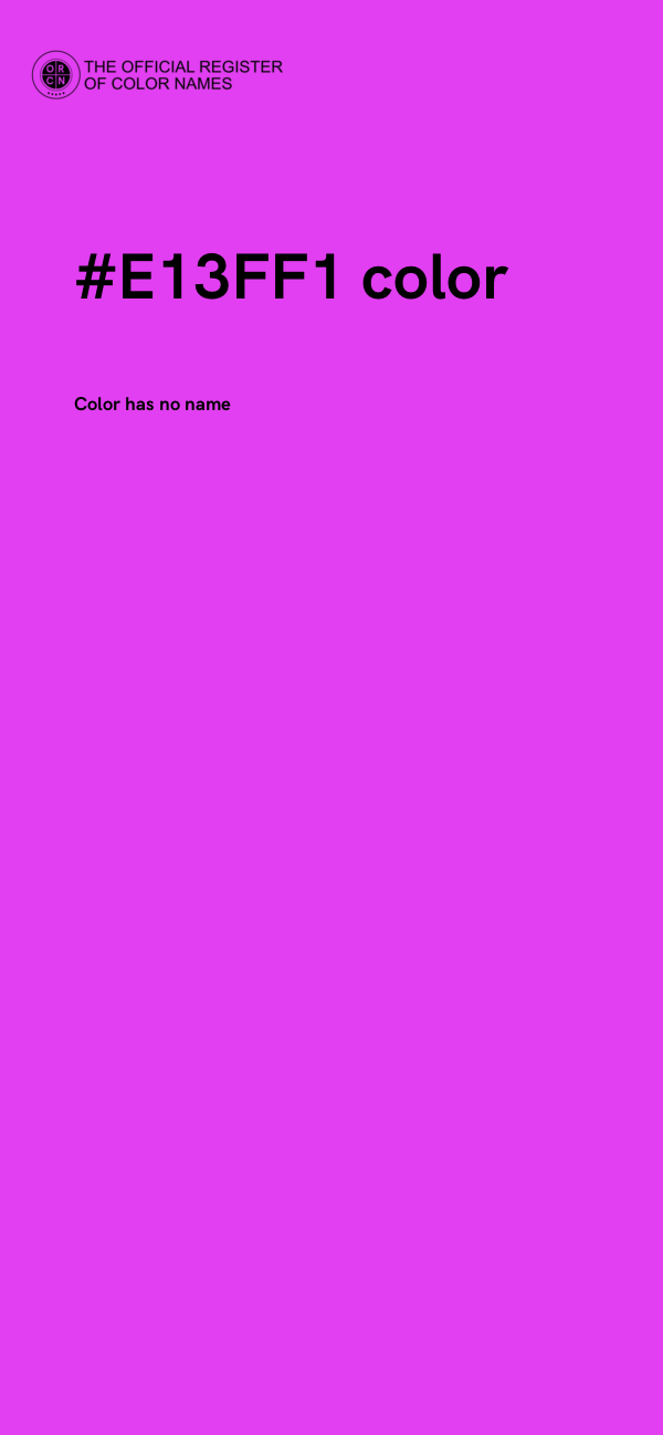 #E13FF1 color image