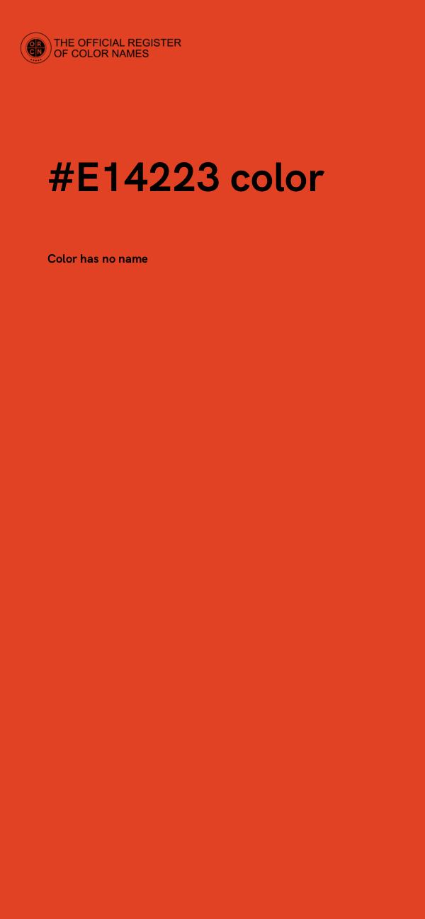 #E14223 color image