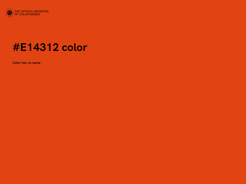 #E14312 color image