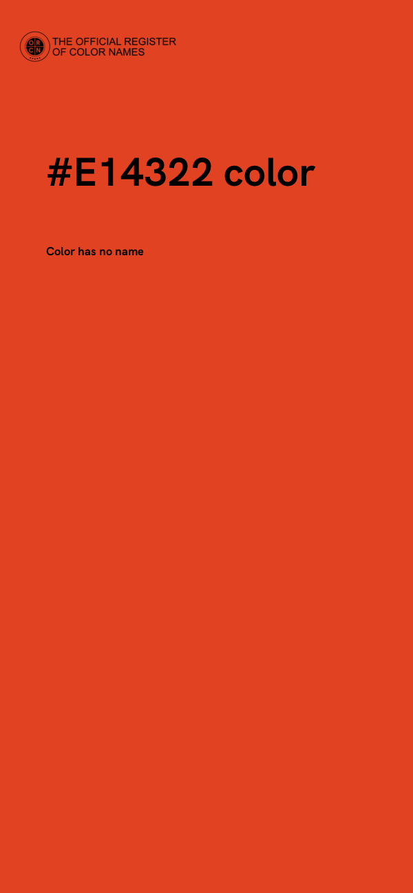 #E14322 color image