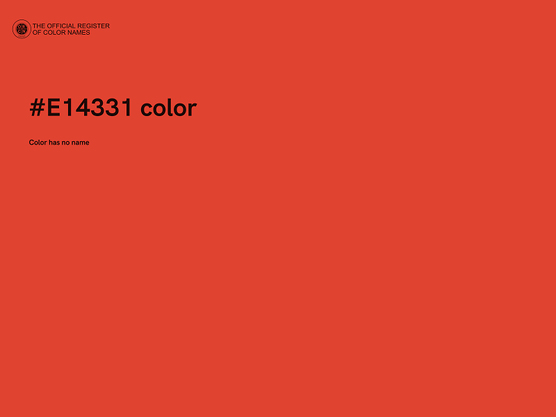 #E14331 color image