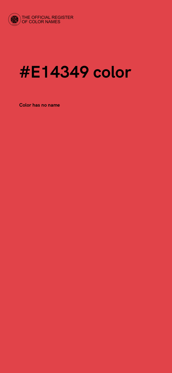 #E14349 color image