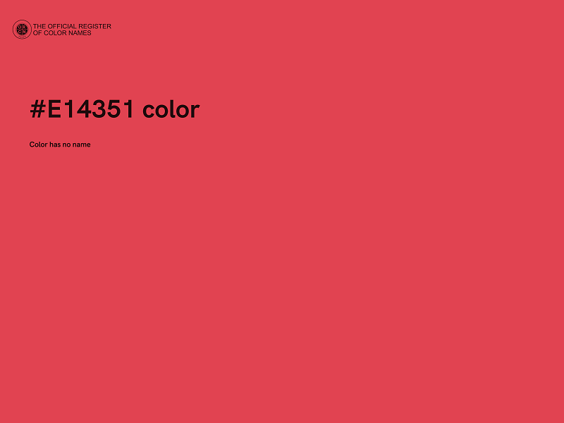 #E14351 color image