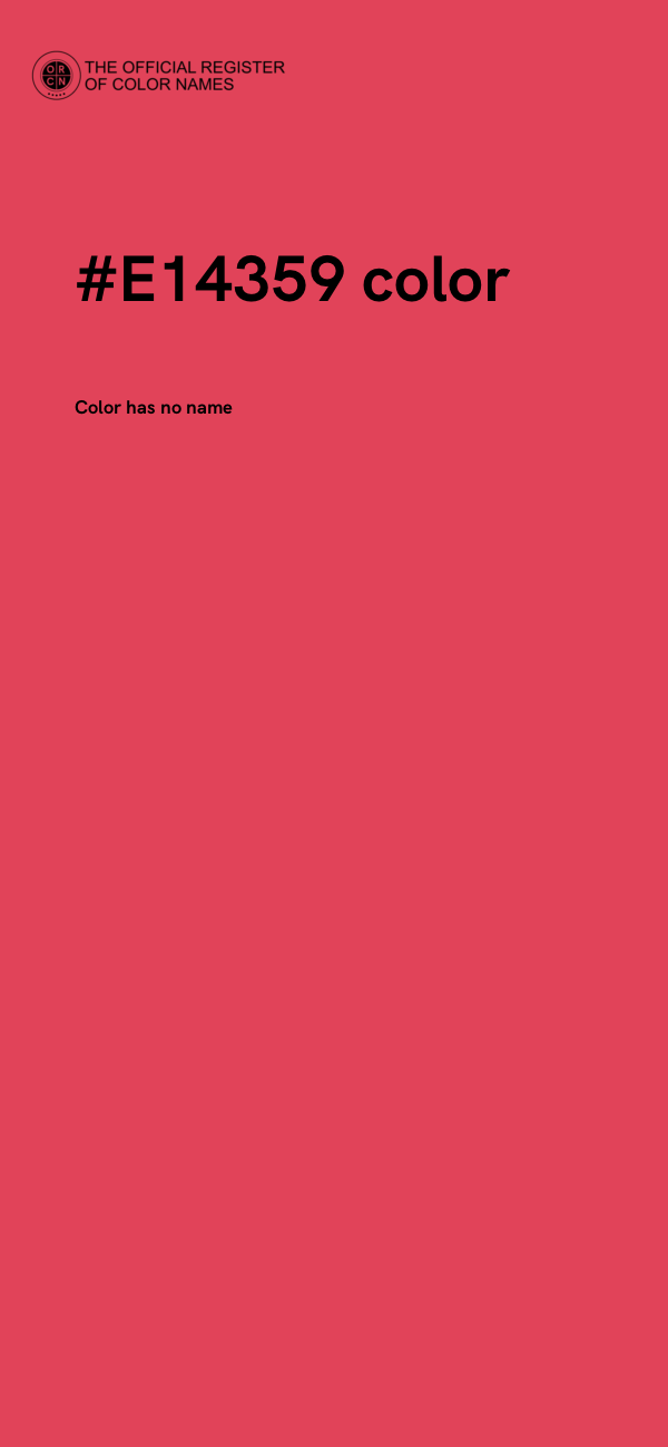 #E14359 color image