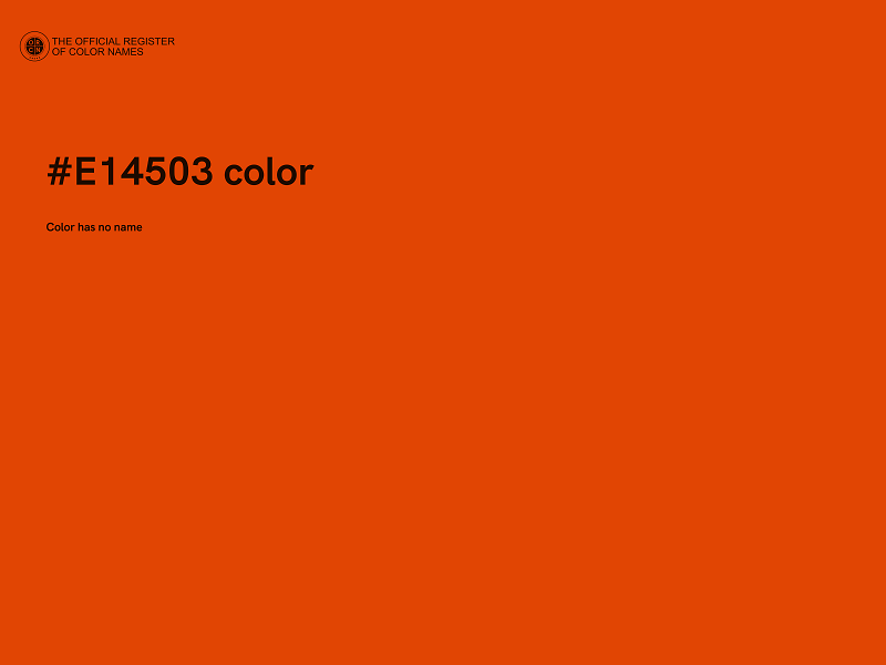 #E14503 color image