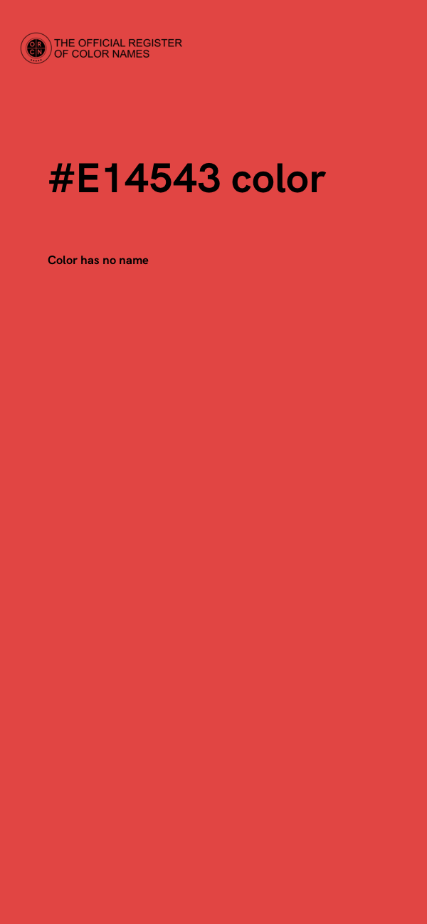 #E14543 color image