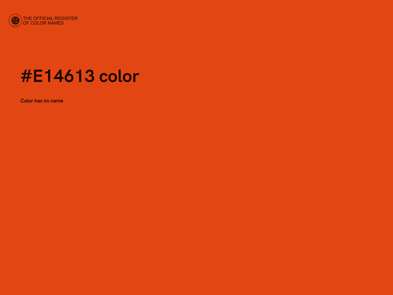 #E14613 color image