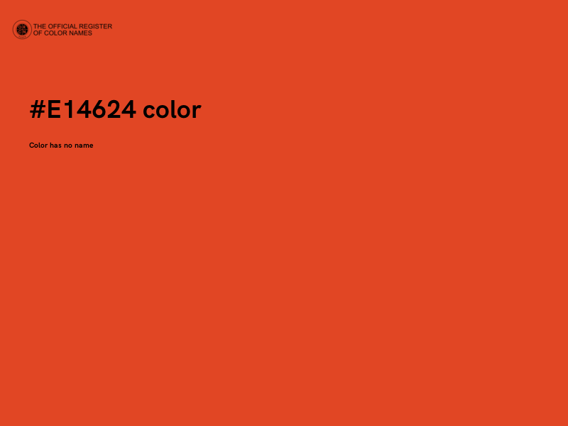 #E14624 color image