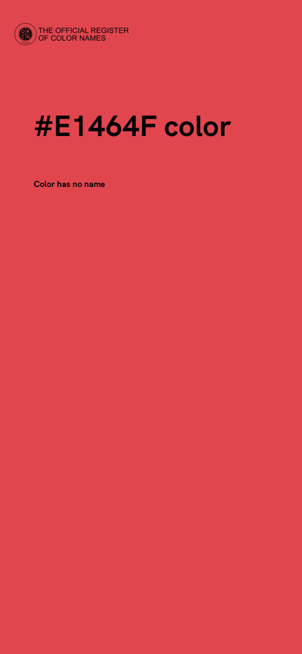 #E1464F color image