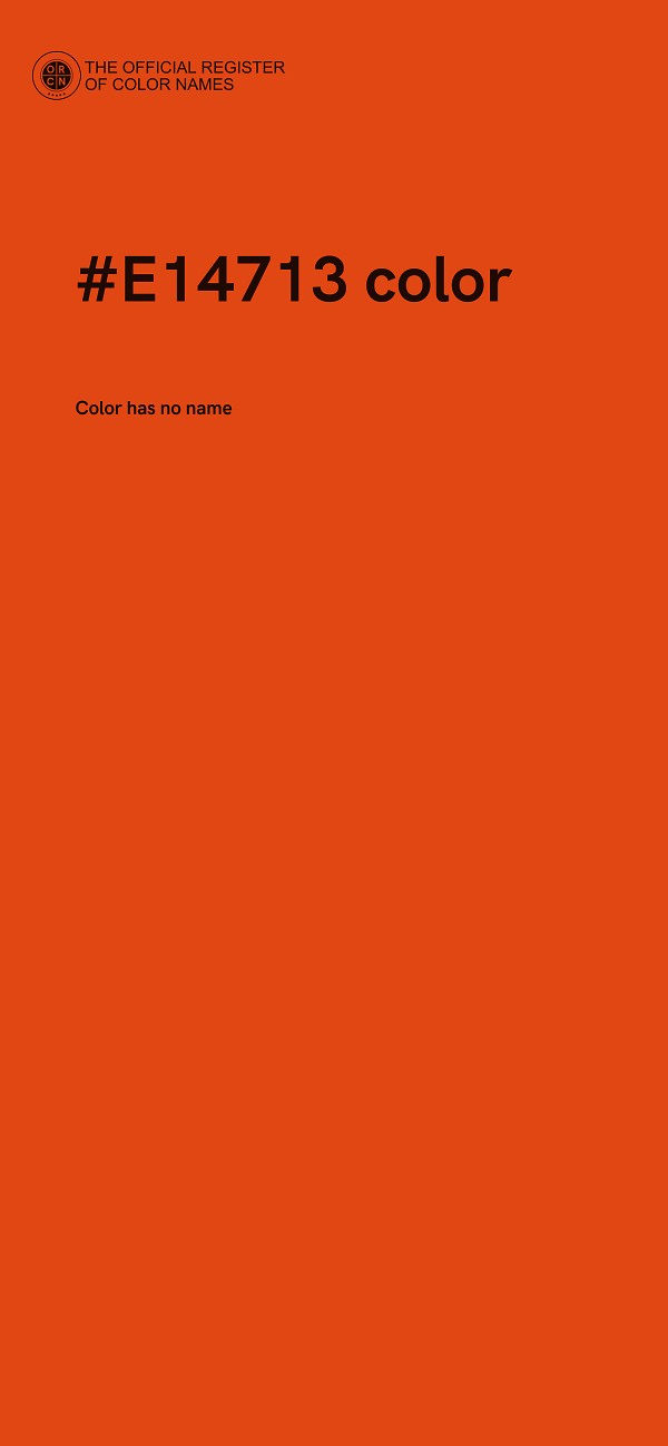 #E14713 color image