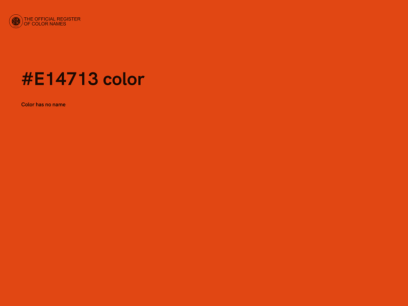 #E14713 color image
