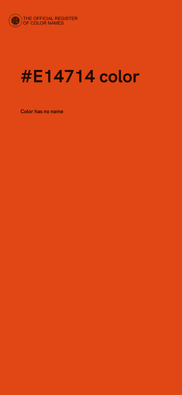 #E14714 color image