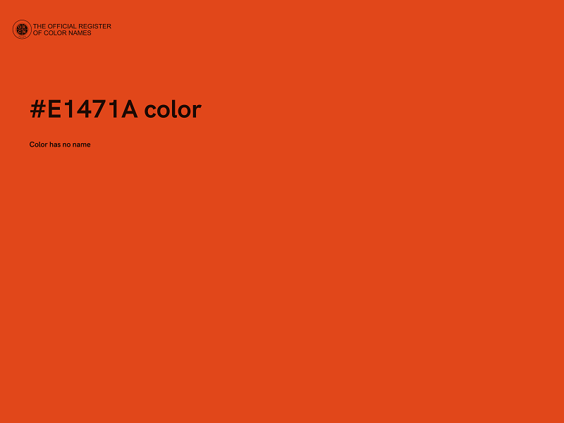 #E1471A color image