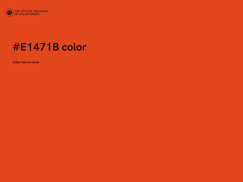 #E1471B color image