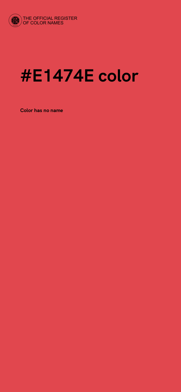 #E1474E color image
