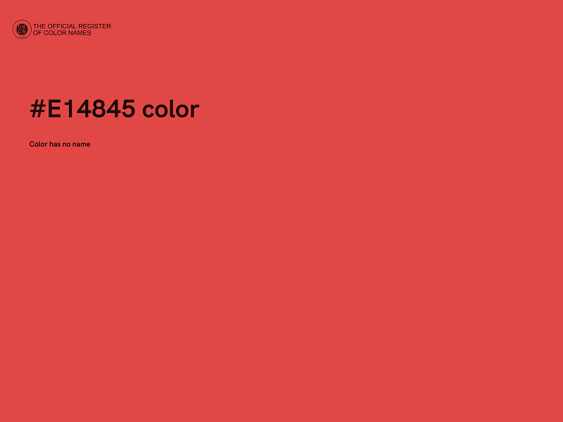 #E14845 color image