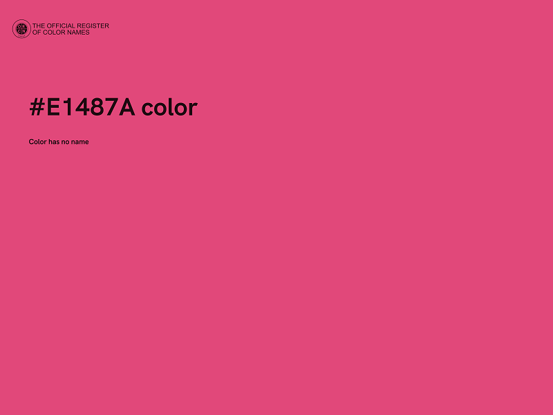 #E1487A color image