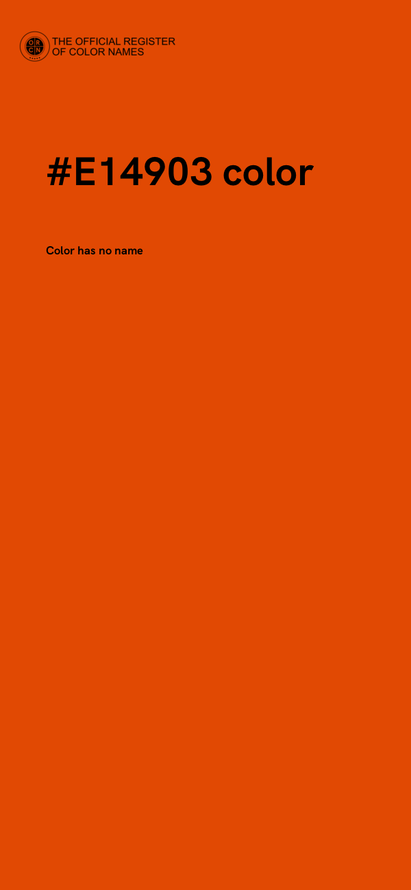 #E14903 color image