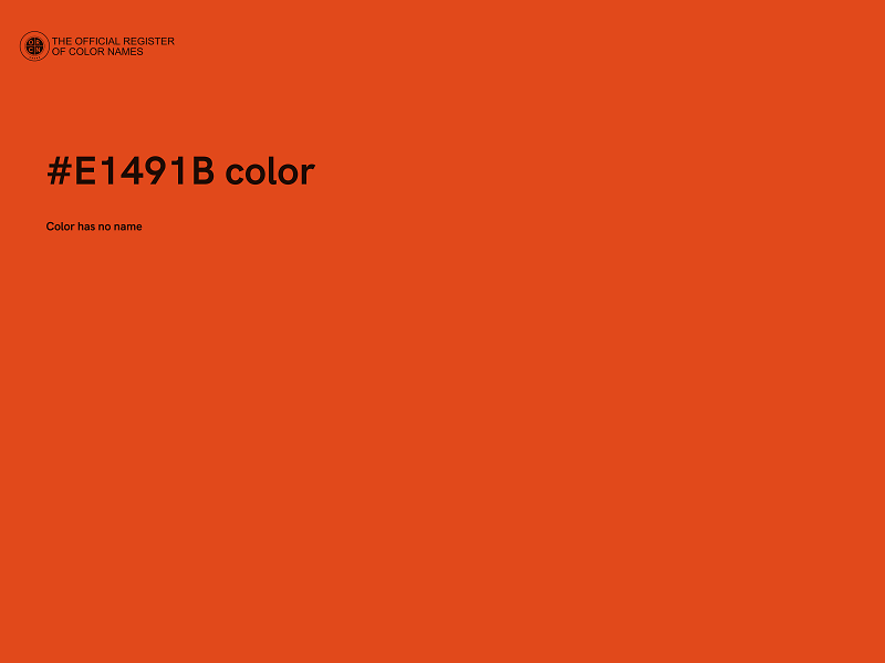 #E1491B color image