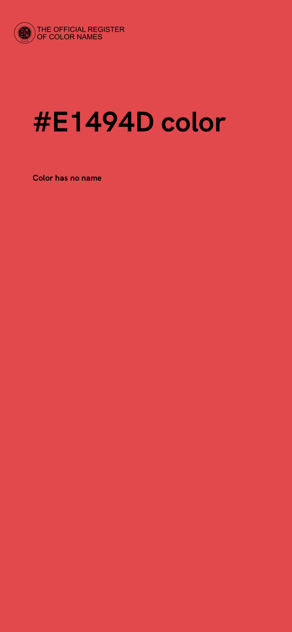 #E1494D color image