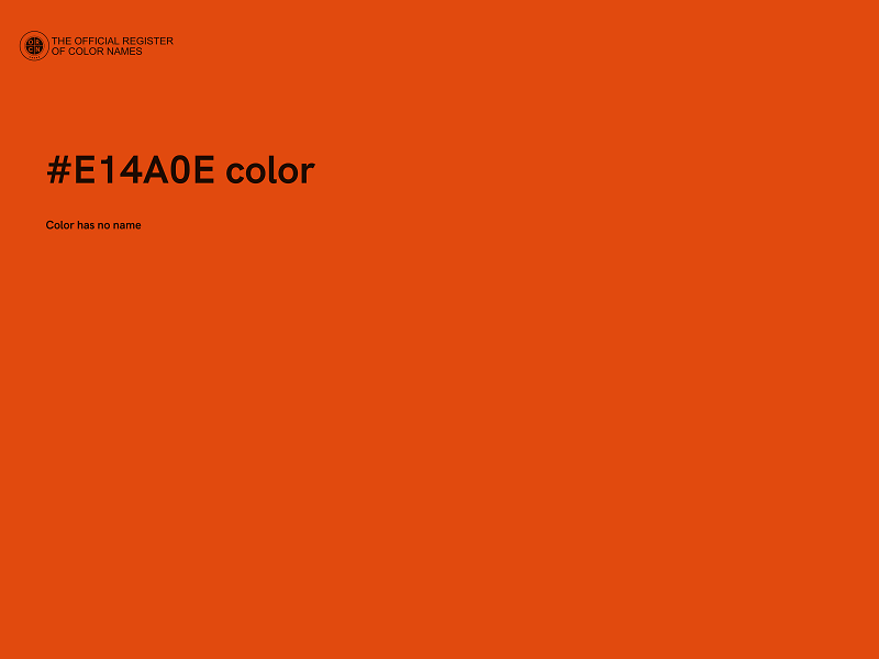 #E14A0E color image