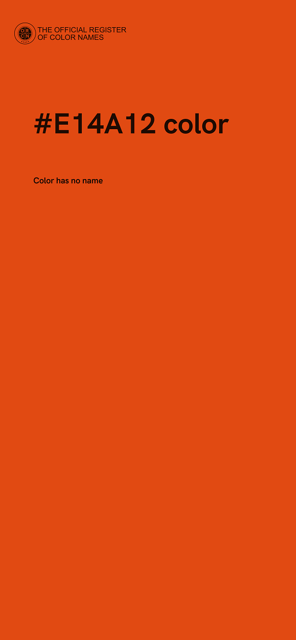 #E14A12 color image