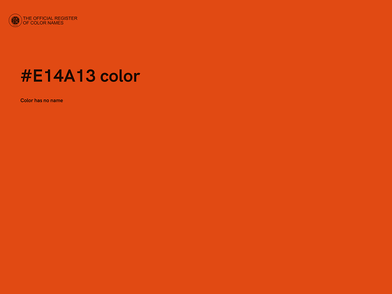 #E14A13 color image