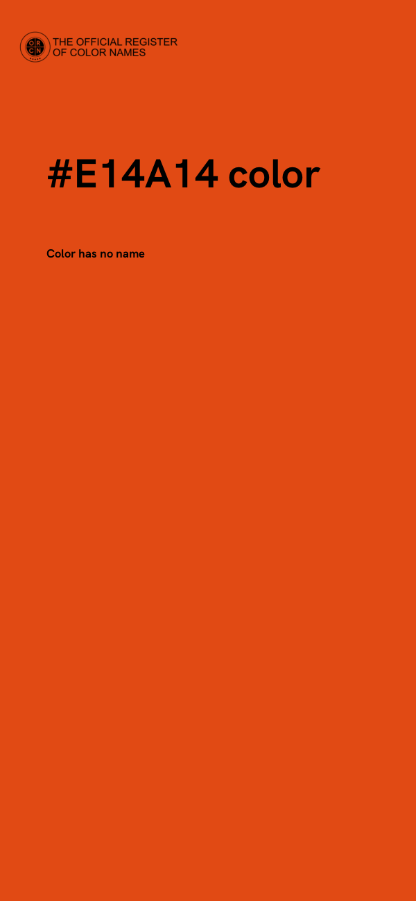 #E14A14 color image