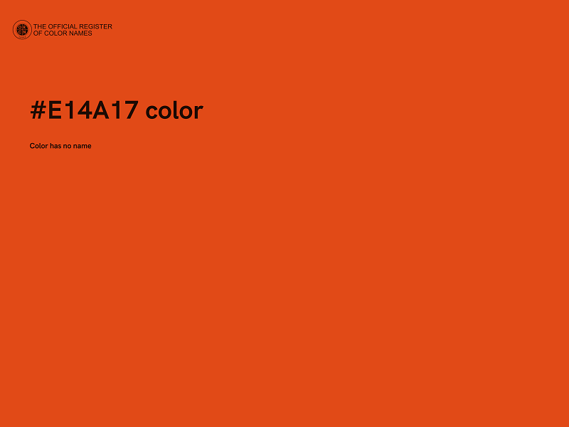 #E14A17 color image
