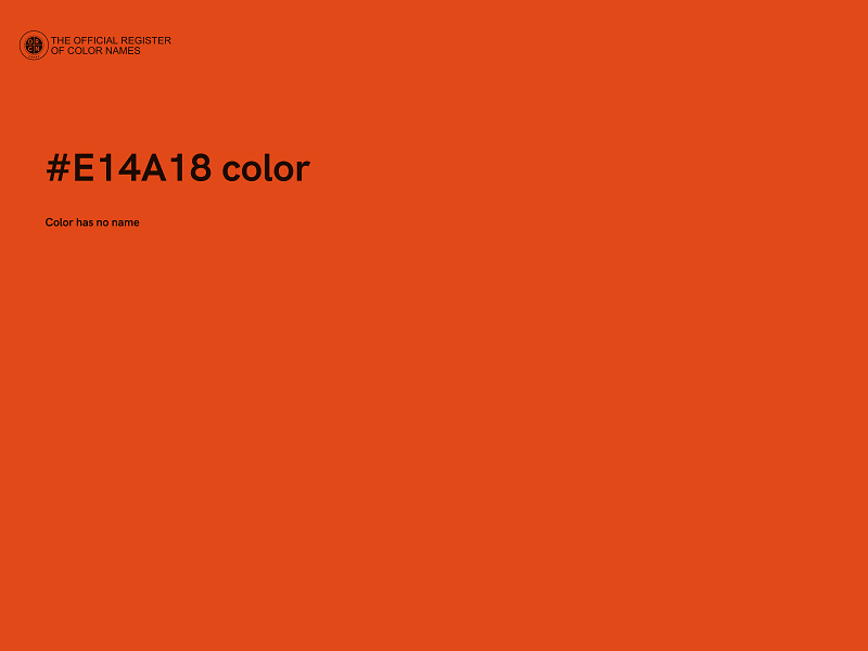 #E14A18 color image