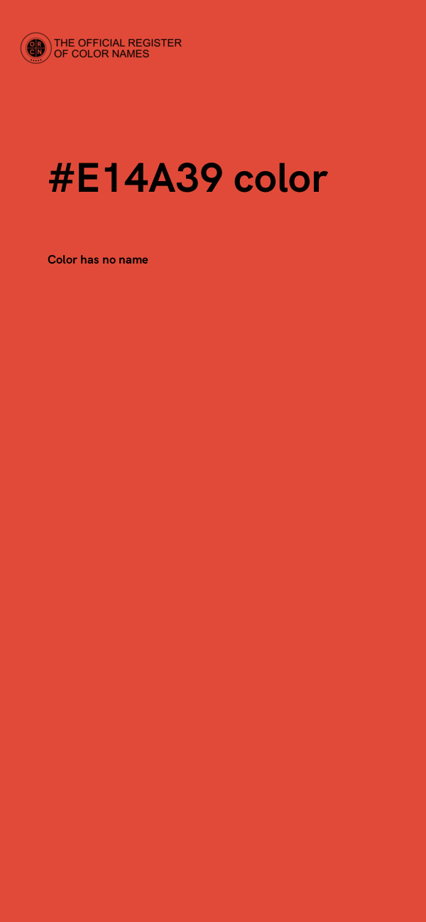 #E14A39 color image