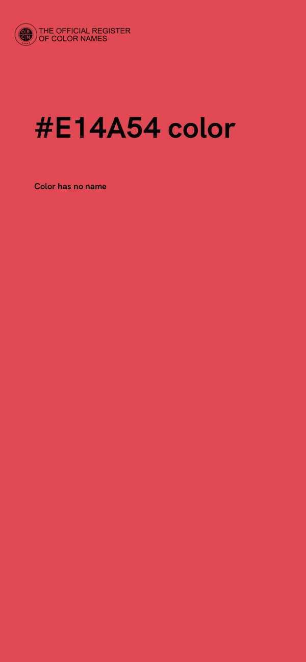 #E14A54 color image