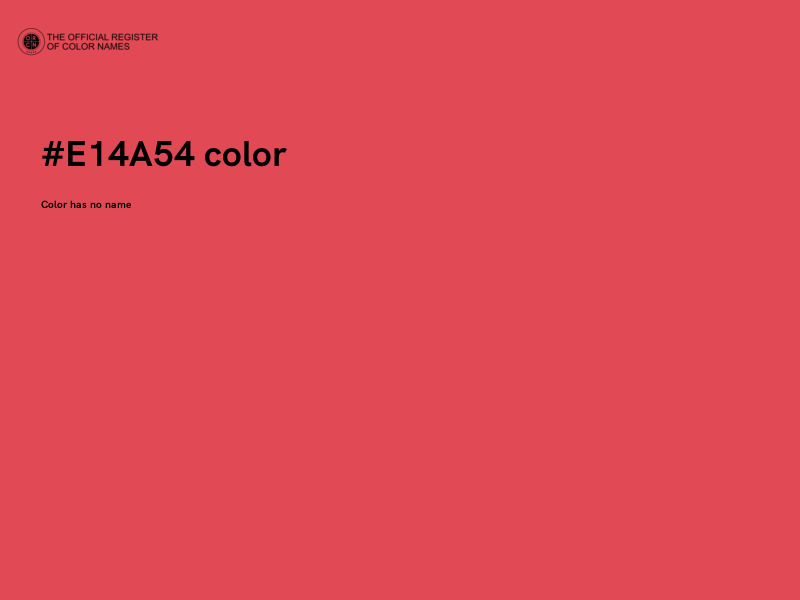 #E14A54 color image