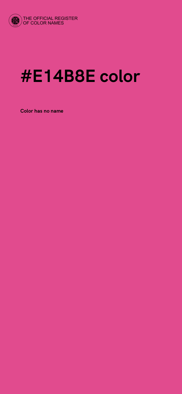 #E14B8E color image