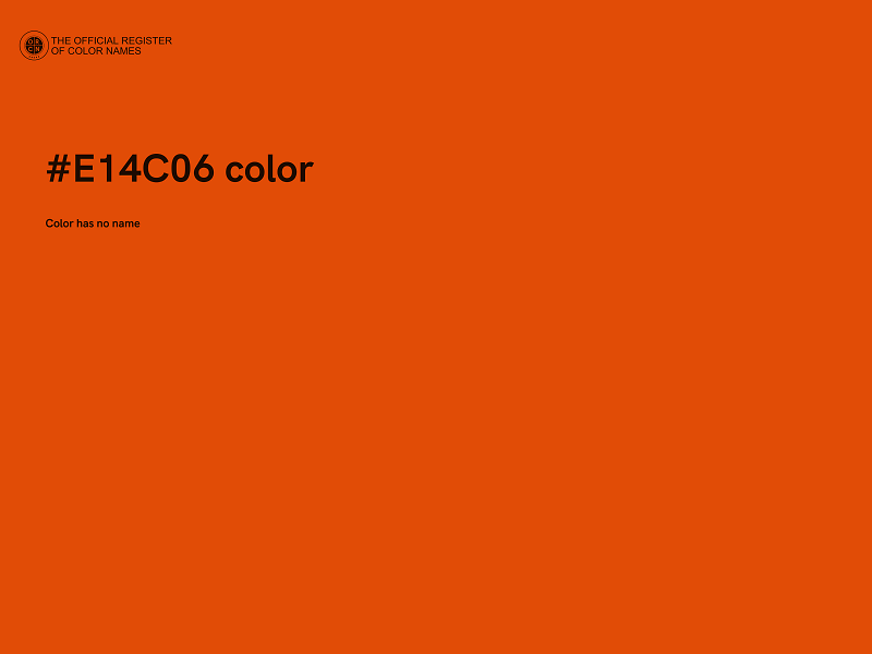 #E14C06 color image