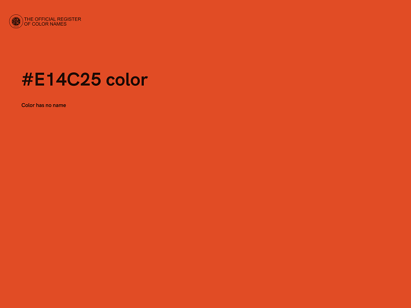 #E14C25 color image