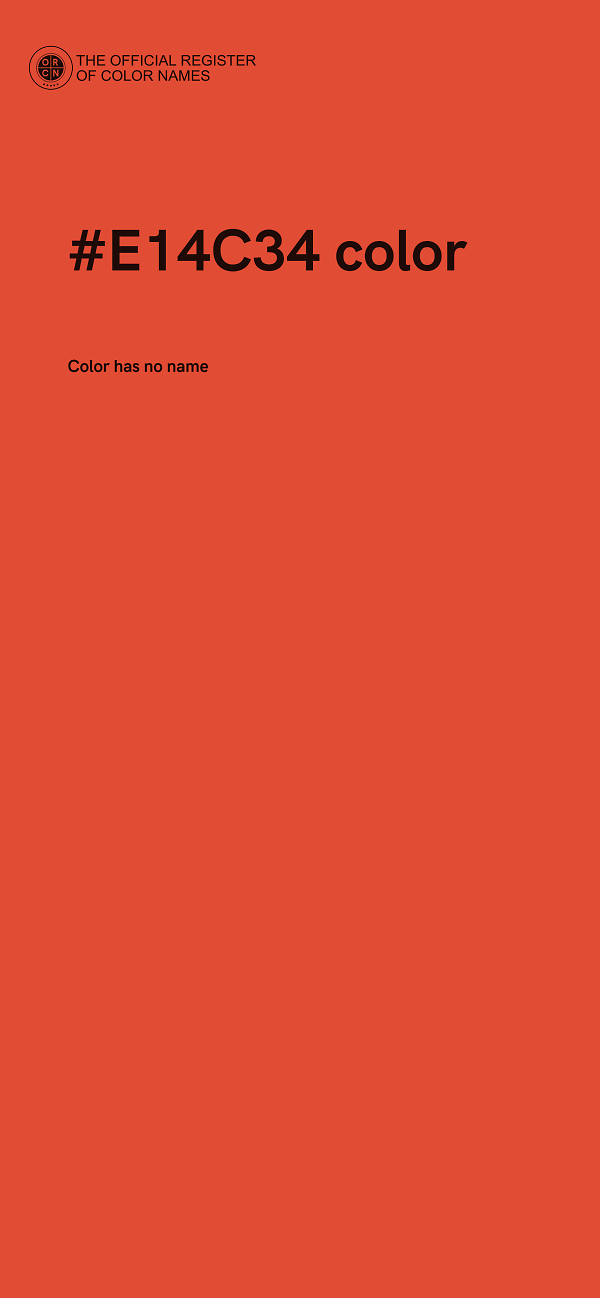 #E14C34 color image