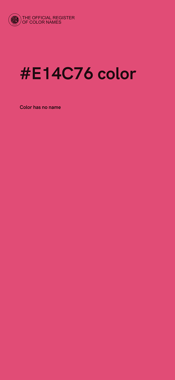 #E14C76 color image