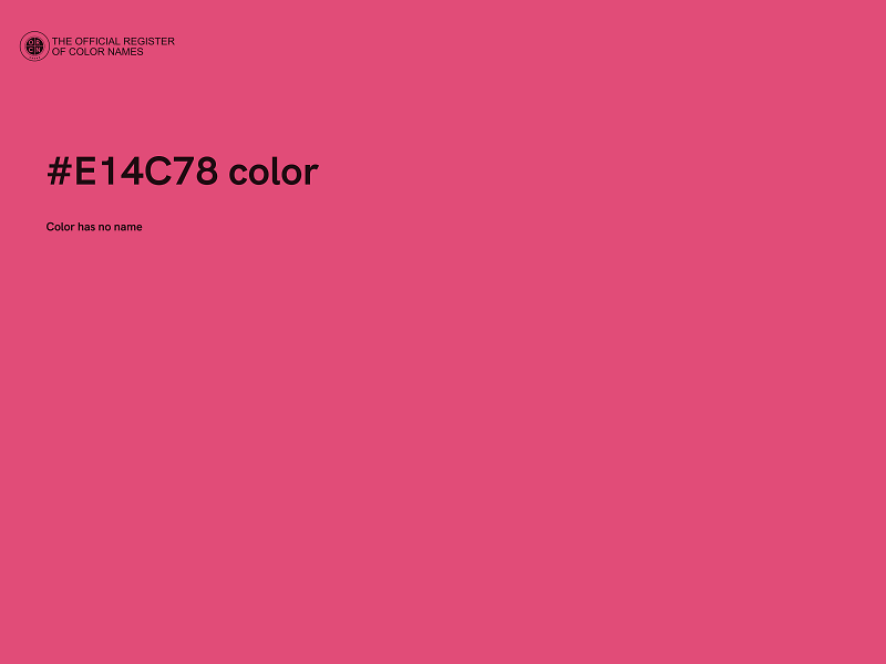 #E14C78 color image