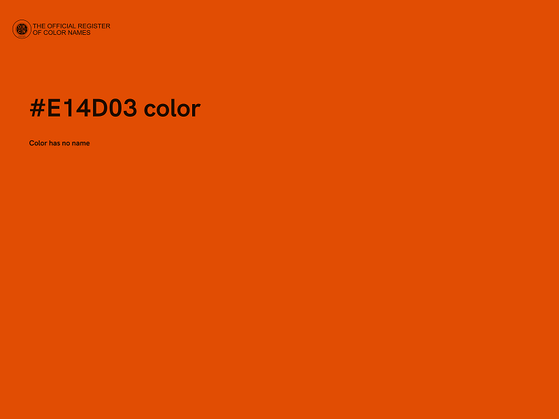 #E14D03 color image