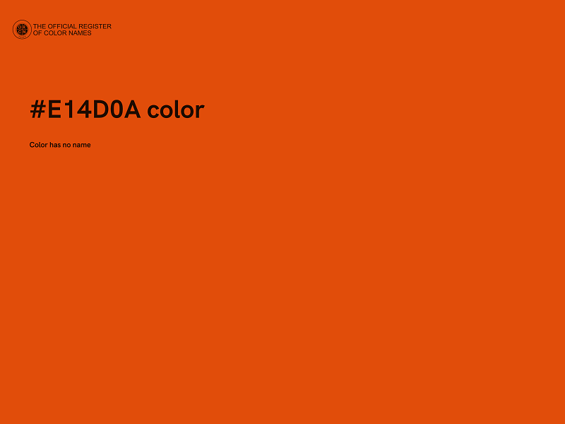 #E14D0A color image