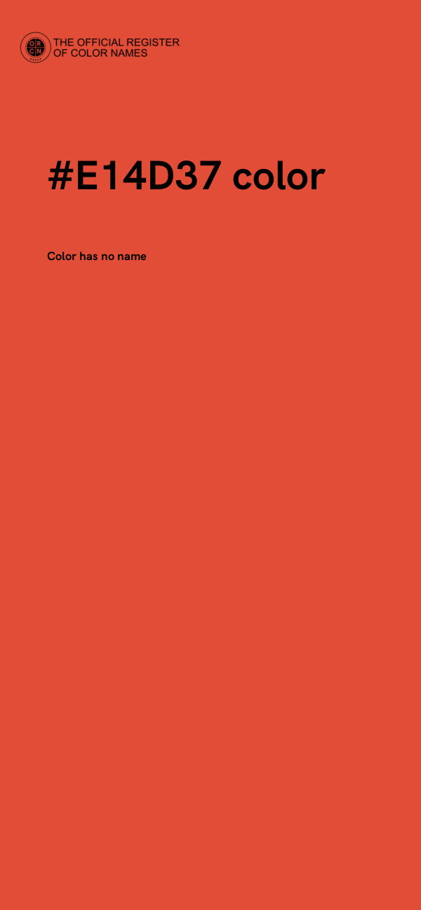 #E14D37 color image