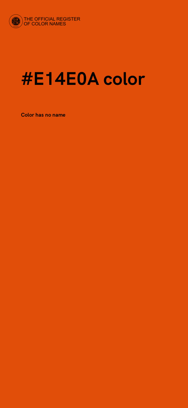 #E14E0A color image