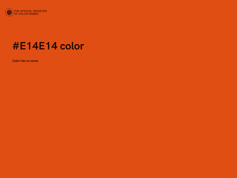 #E14E14 color image